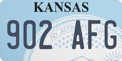 KS license plate 902AFG