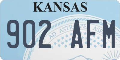 KS license plate 902AFM