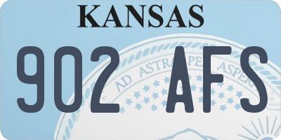 KS license plate 902AFS