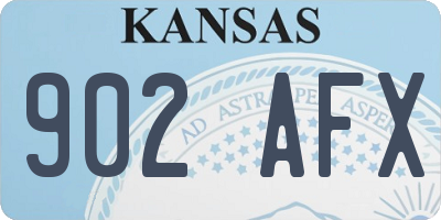 KS license plate 902AFX