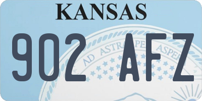KS license plate 902AFZ