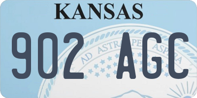 KS license plate 902AGC