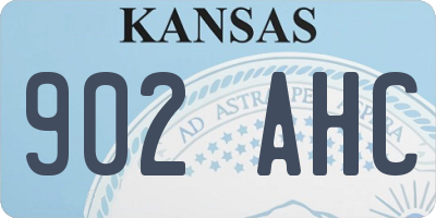 KS license plate 902AHC