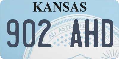 KS license plate 902AHD