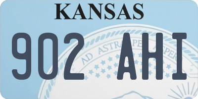 KS license plate 902AHI