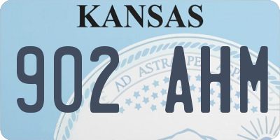 KS license plate 902AHM