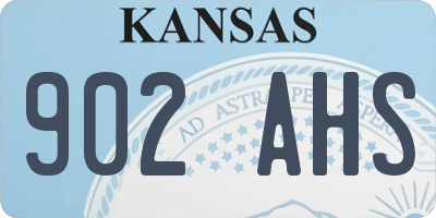 KS license plate 902AHS