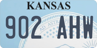 KS license plate 902AHW
