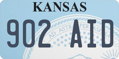KS license plate 902AID