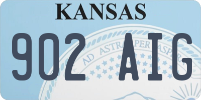 KS license plate 902AIG