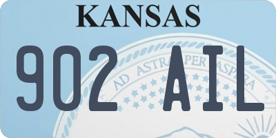 KS license plate 902AIL