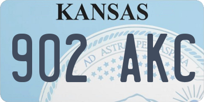 KS license plate 902AKC