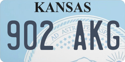 KS license plate 902AKG