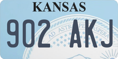 KS license plate 902AKJ
