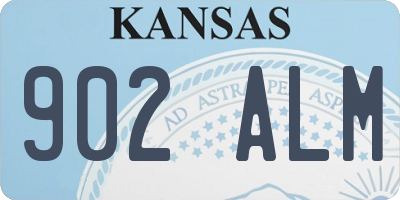 KS license plate 902ALM