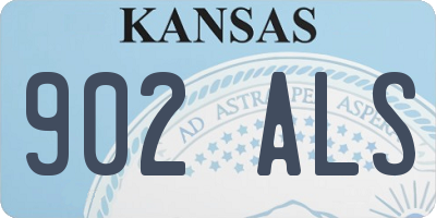 KS license plate 902ALS