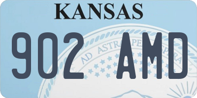 KS license plate 902AMD