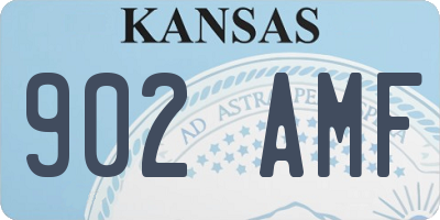 KS license plate 902AMF
