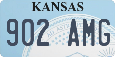 KS license plate 902AMG