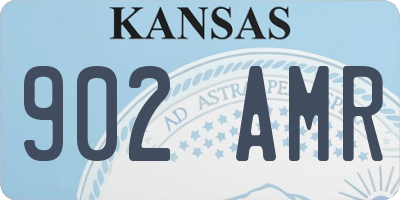 KS license plate 902AMR