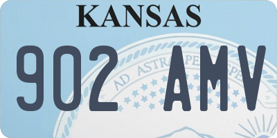 KS license plate 902AMV