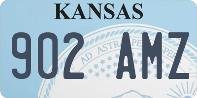 KS license plate 902AMZ