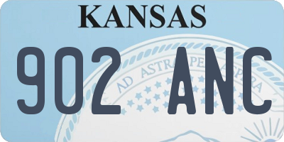 KS license plate 902ANC