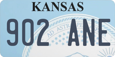 KS license plate 902ANE
