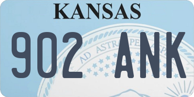 KS license plate 902ANK