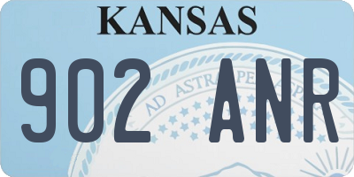 KS license plate 902ANR
