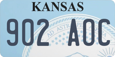 KS license plate 902AOC