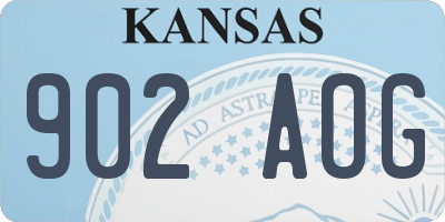 KS license plate 902AOG