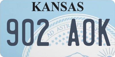 KS license plate 902AOK