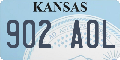 KS license plate 902AOL