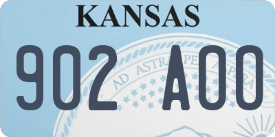 KS license plate 902AOO