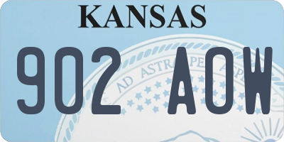 KS license plate 902AOW