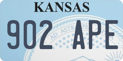 KS license plate 902APE