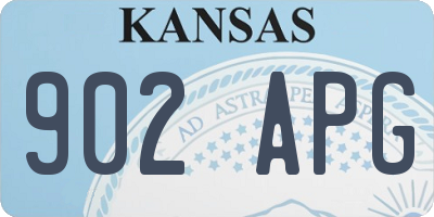 KS license plate 902APG