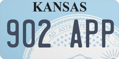 KS license plate 902APP