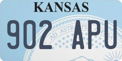 KS license plate 902APU