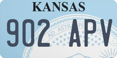 KS license plate 902APV