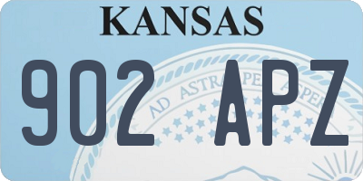 KS license plate 902APZ