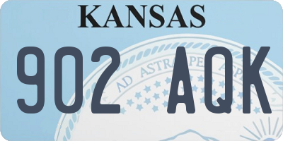KS license plate 902AQK