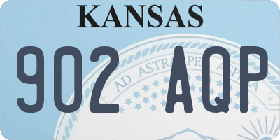 KS license plate 902AQP