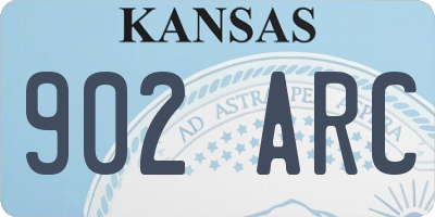 KS license plate 902ARC