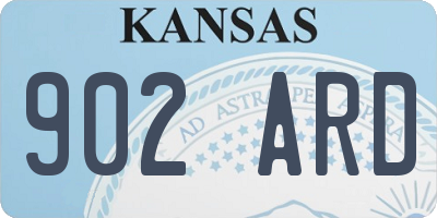 KS license plate 902ARD