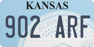 KS license plate 902ARF
