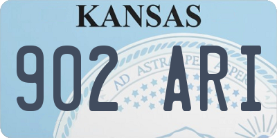 KS license plate 902ARI