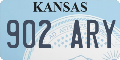 KS license plate 902ARY