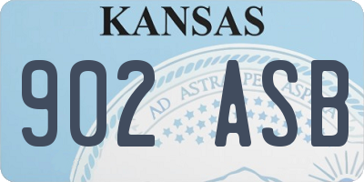 KS license plate 902ASB